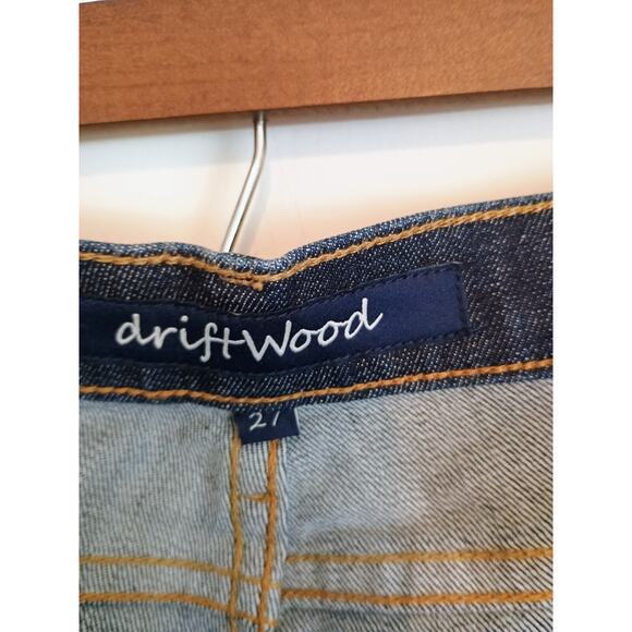 Driftwood Jeans Women Dark Blue 27 Dark Wash Ankle Jean Distressed Stretch Denim - Picture 3 of 16